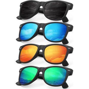 4 Pack Polarized Sunglasses Womens Men Fashion UV Blocking UV400 Protection